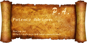 Petrecz Adrienn névjegykártya